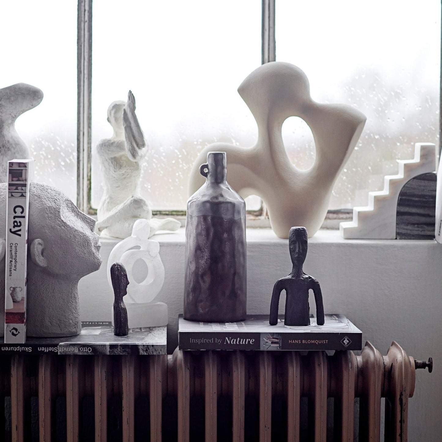 Black Metal Decorative Sculpture Set (x3)