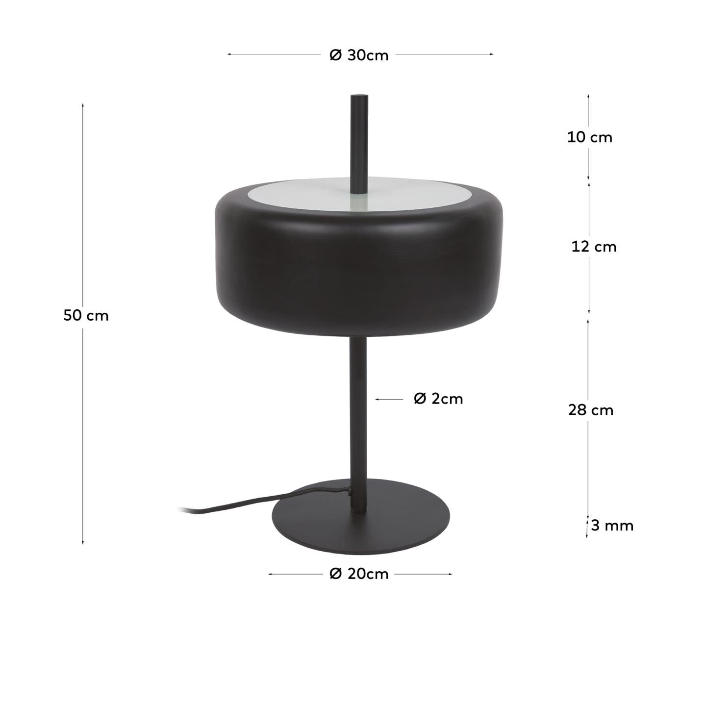 Black Metal Table Lamp
