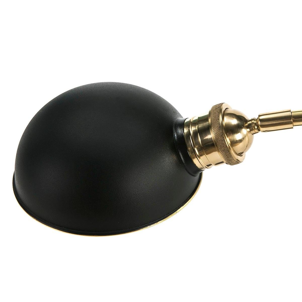 Black Metal Table Lamp W/Gold