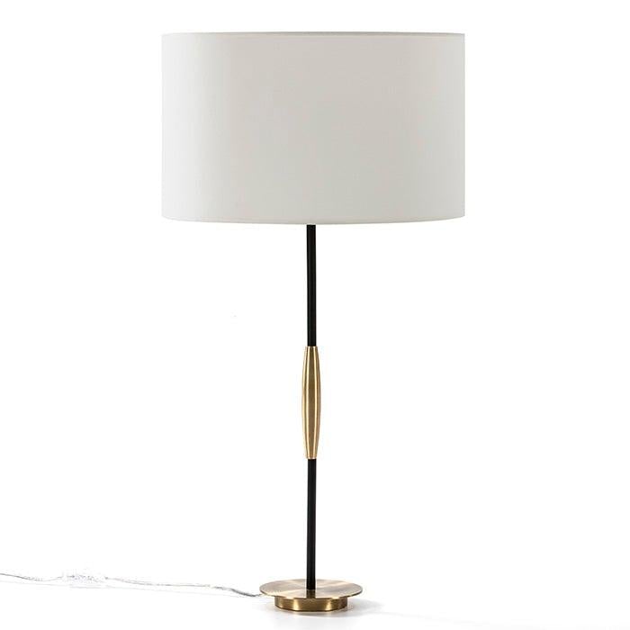 Black Metal Table Lamp W/Gold