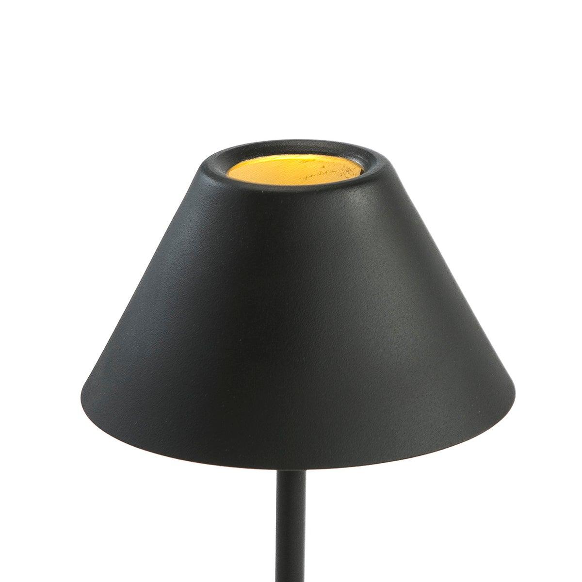 Black Metal Table Lamp W/Lampshade