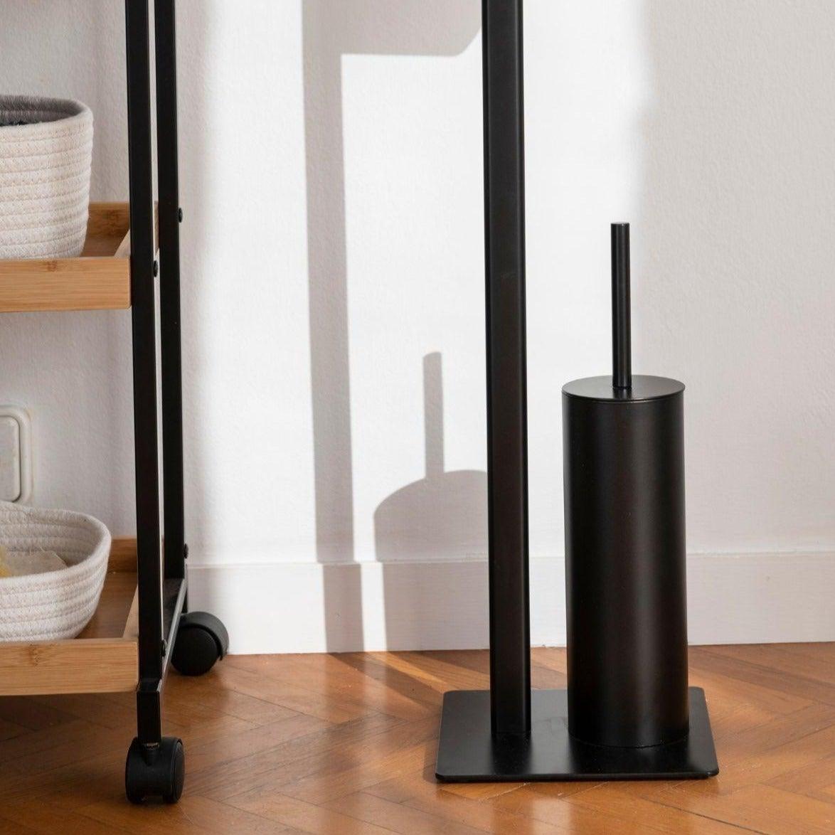 Black Metal Toilet Brush / Toilet Paper