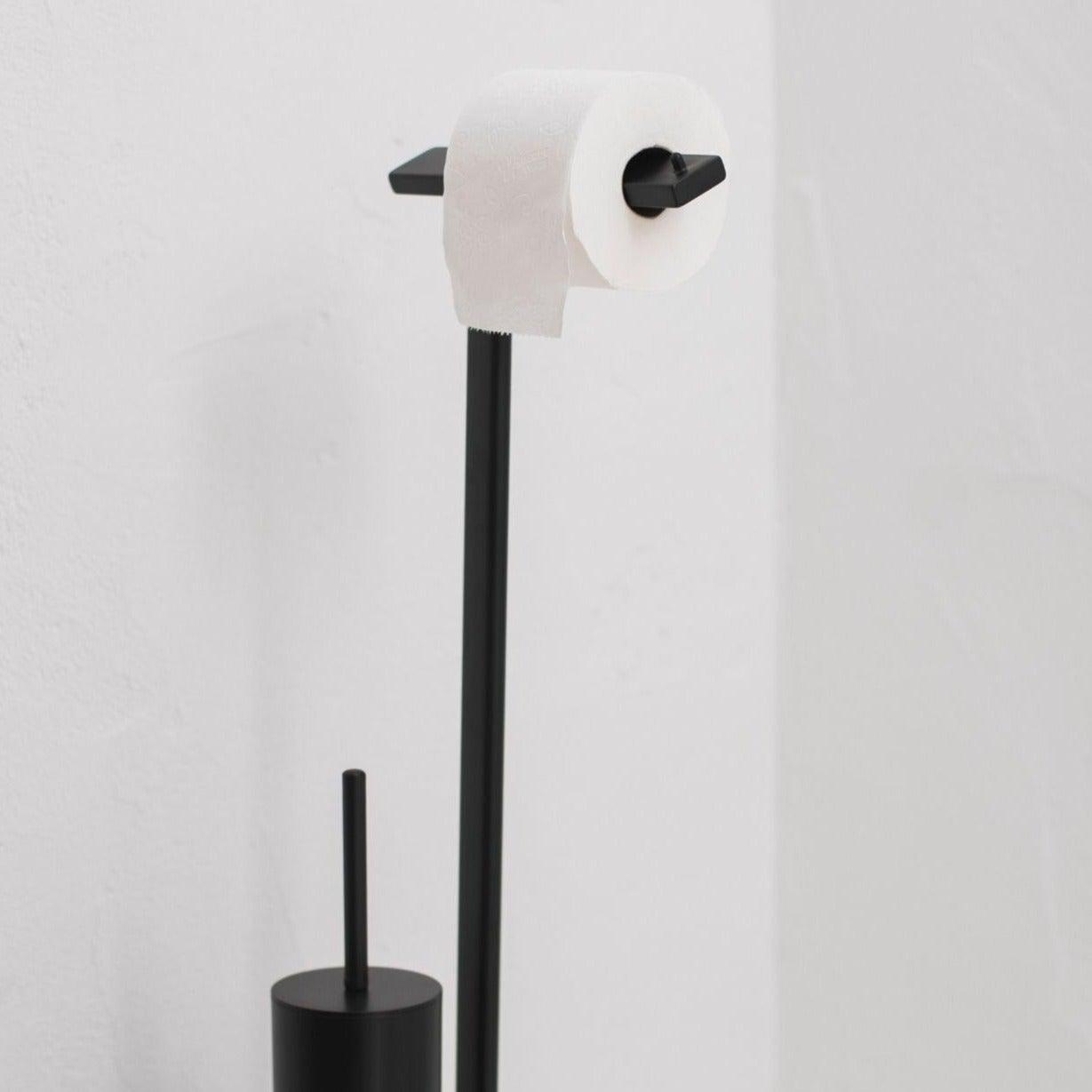 Black Metal Toilet Brush / Toilet Paper