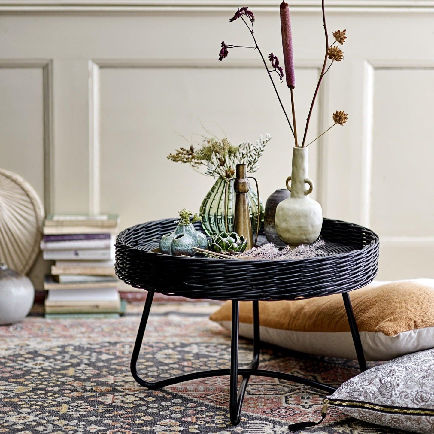 Black Rattan Coffee Table