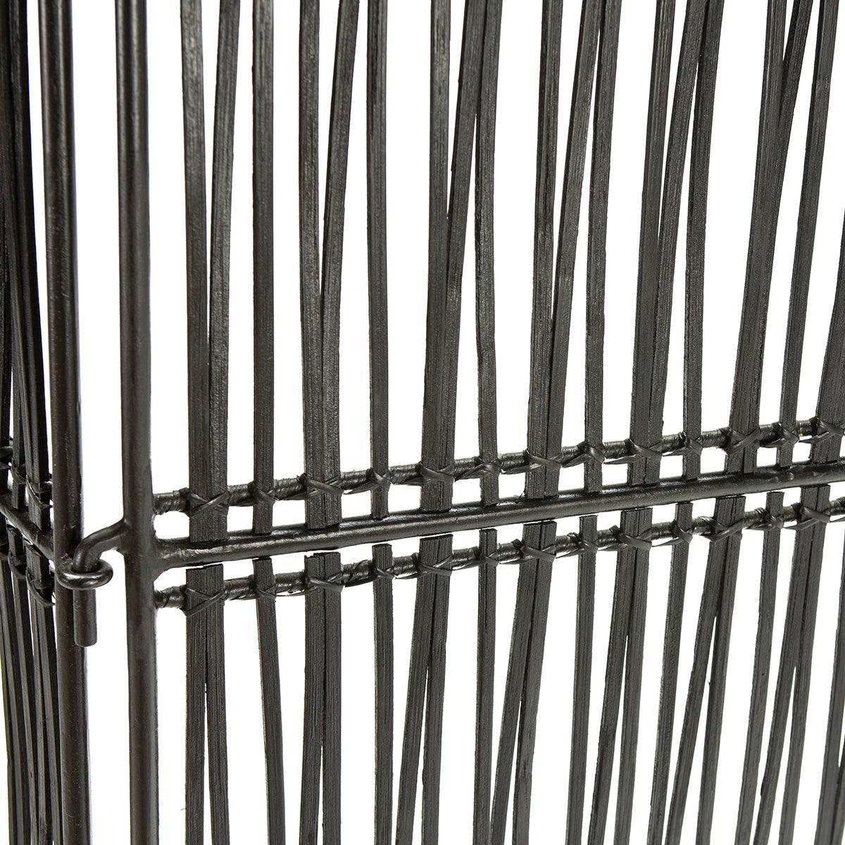 Black Rattan Screen