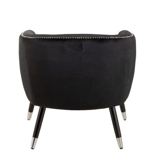 Black Velour Armchair