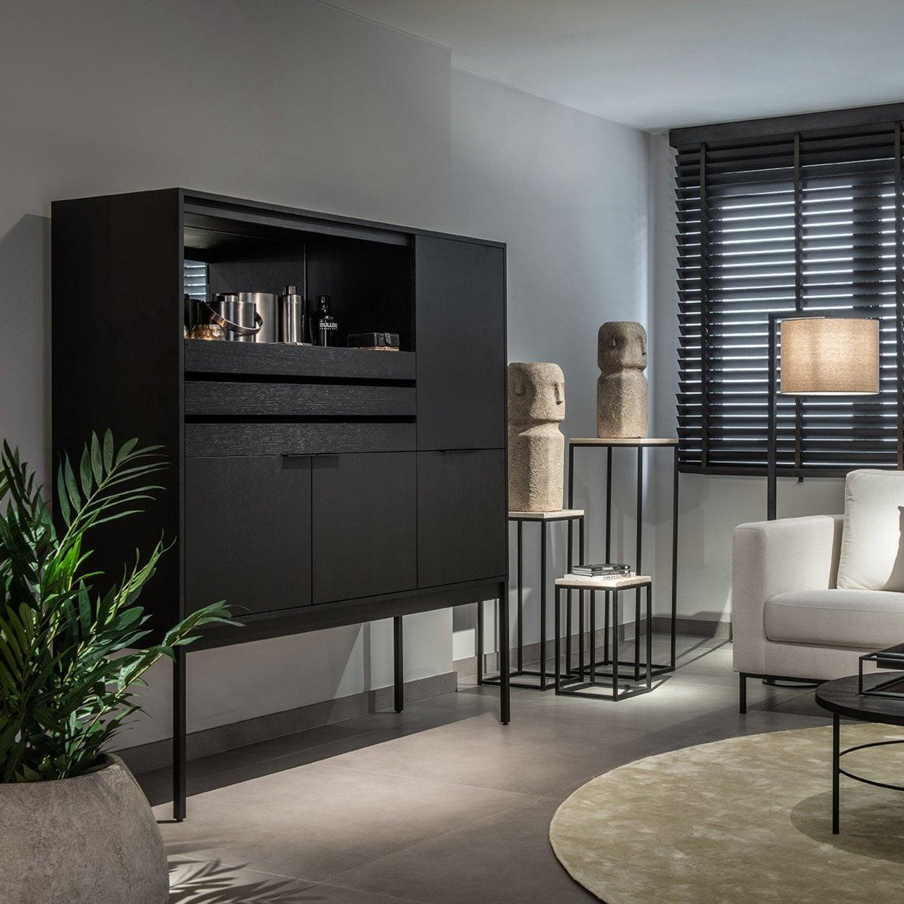 Black Wood Bar Cabinet