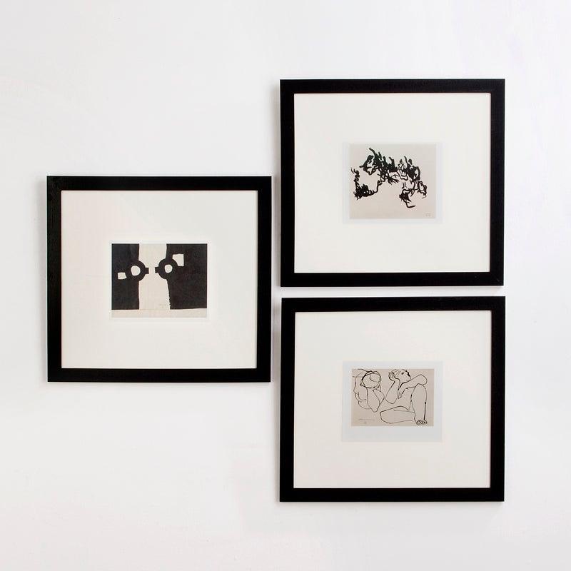 Black Wood Frame Set (x3)