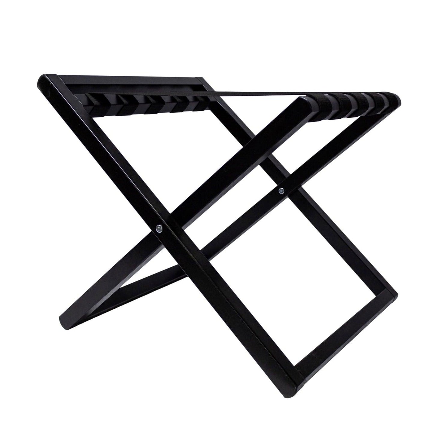 Black Wood Luggage Rack