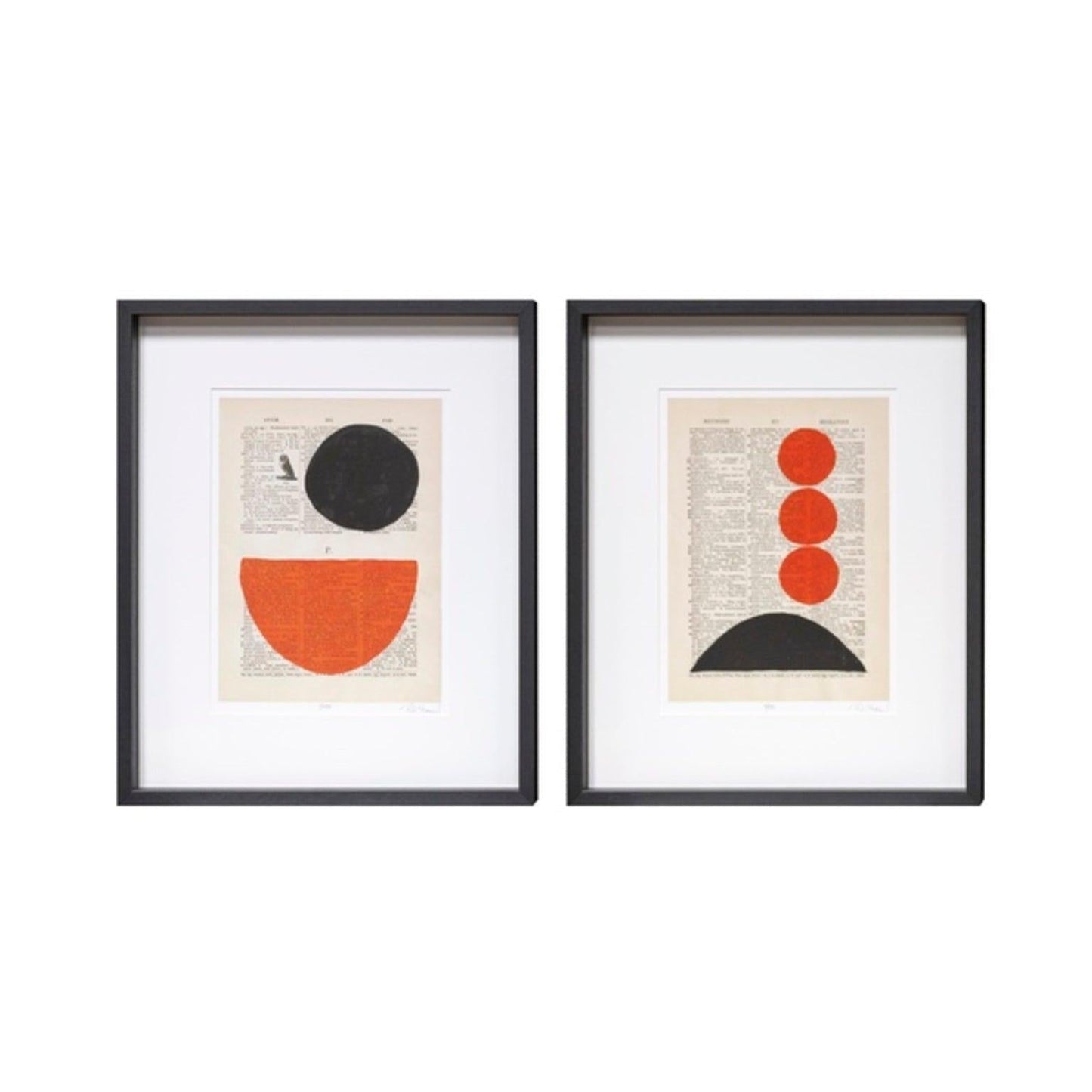 Black Wood Picture Frame Set (x2)