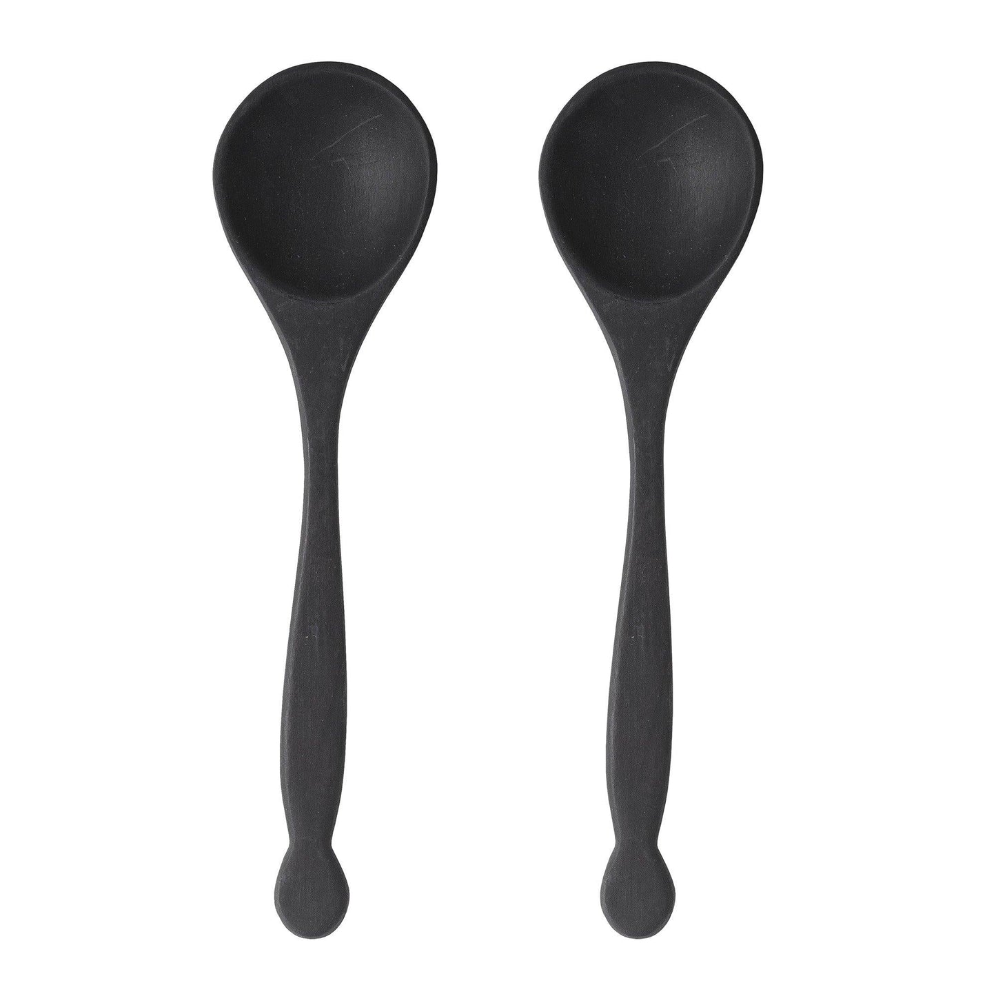 Black Wood Salad Servers Set (x2)