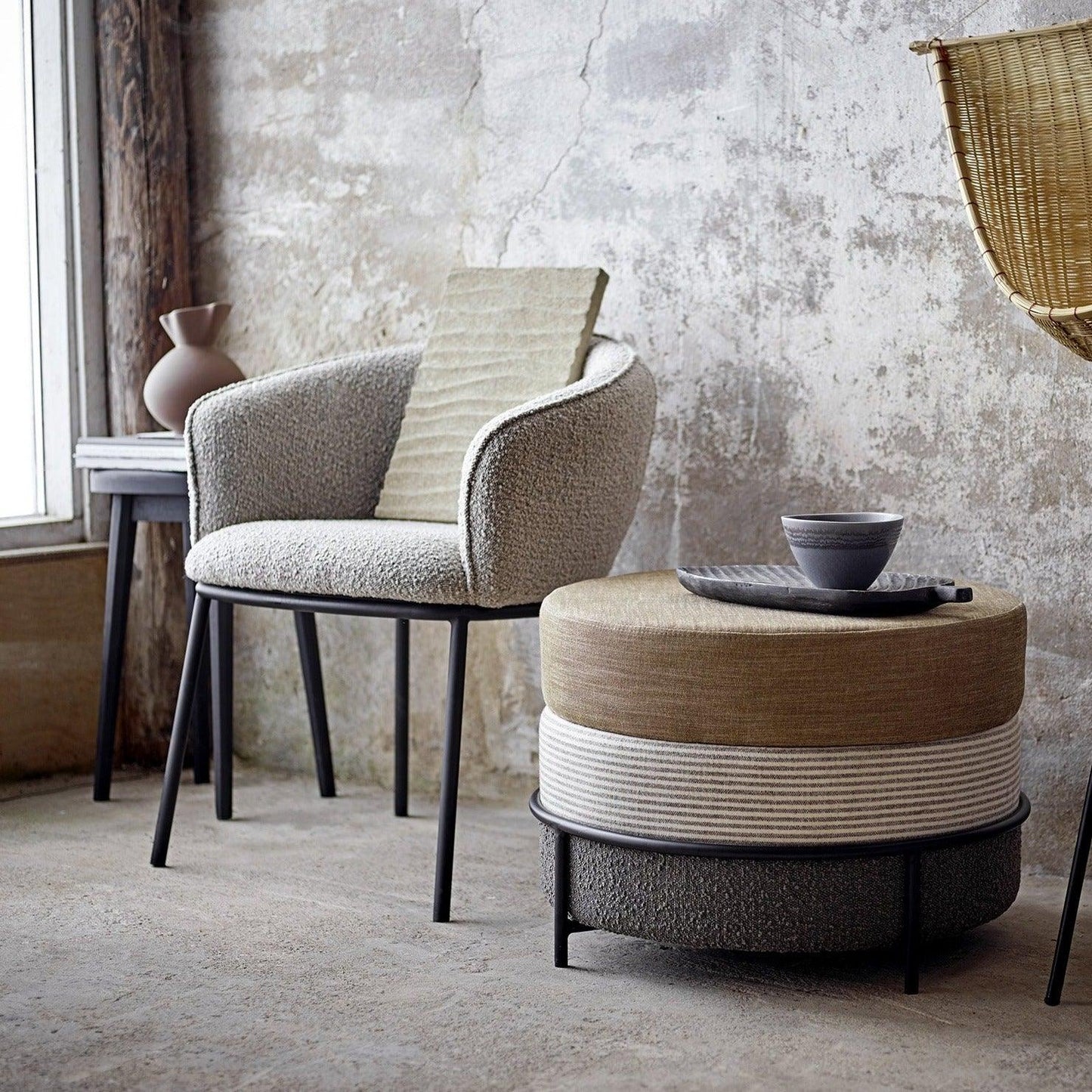 Black Wood Side Table