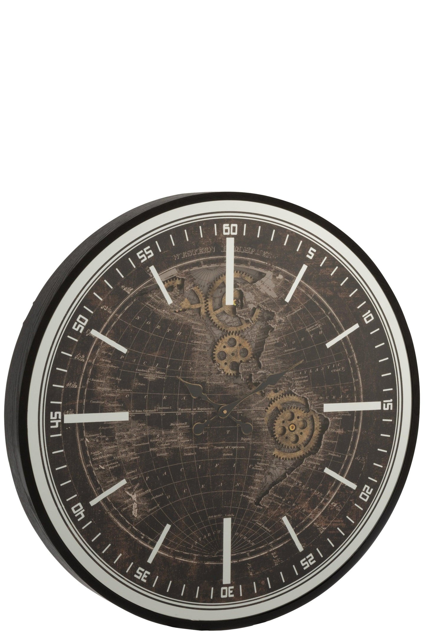 Black Wood Wall Clock