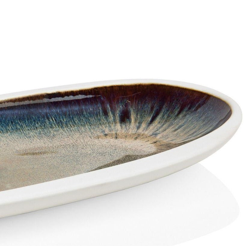 Blue Ceramic Centerpiece