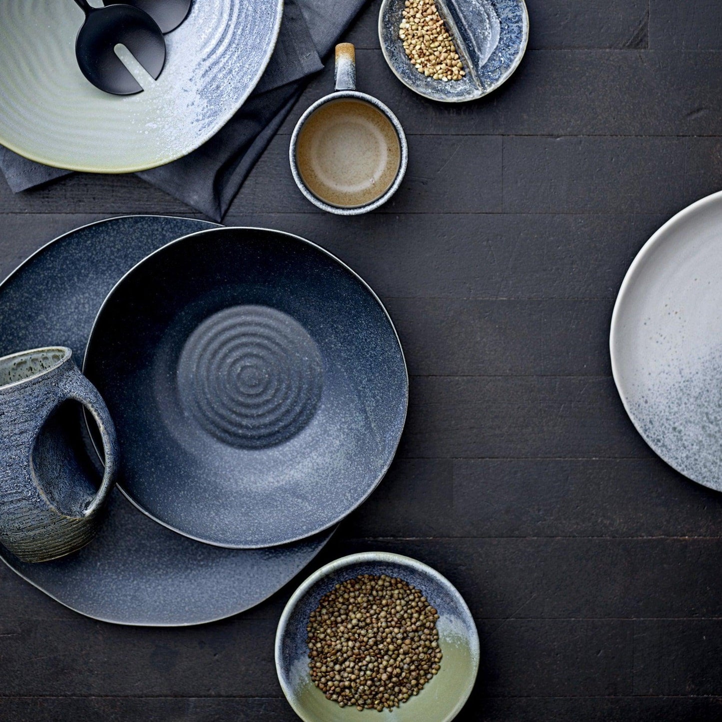 Blue Ceramic Plate Set (x6)