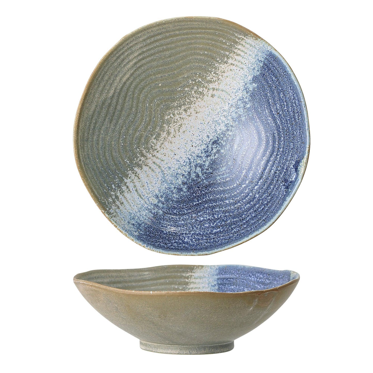 Blue Ceramic Serving Bowl