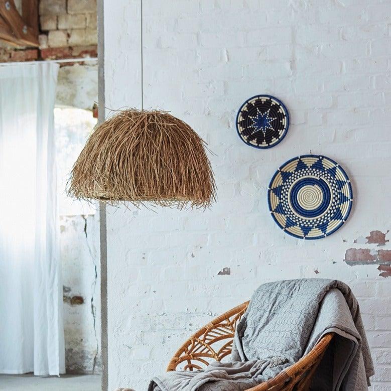 Blue Rafia Plate