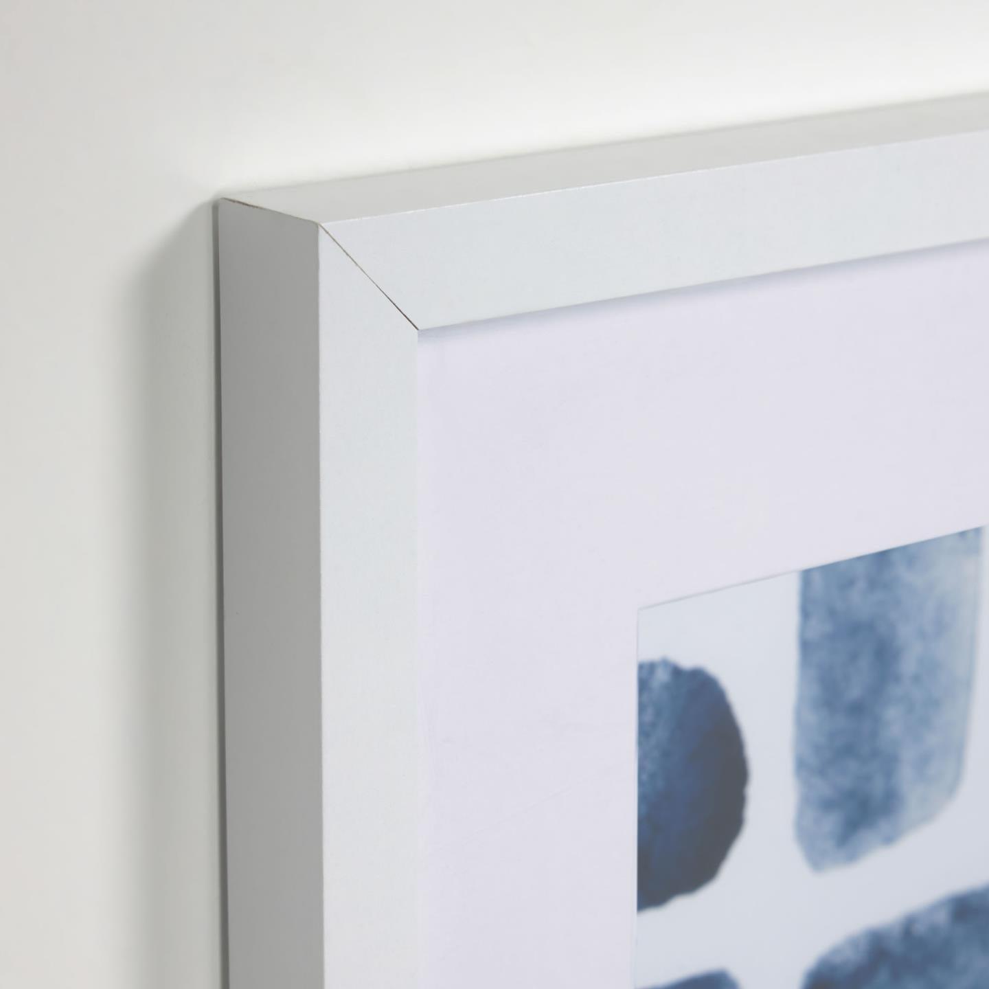Blue Rectangles Wood Picture Frame