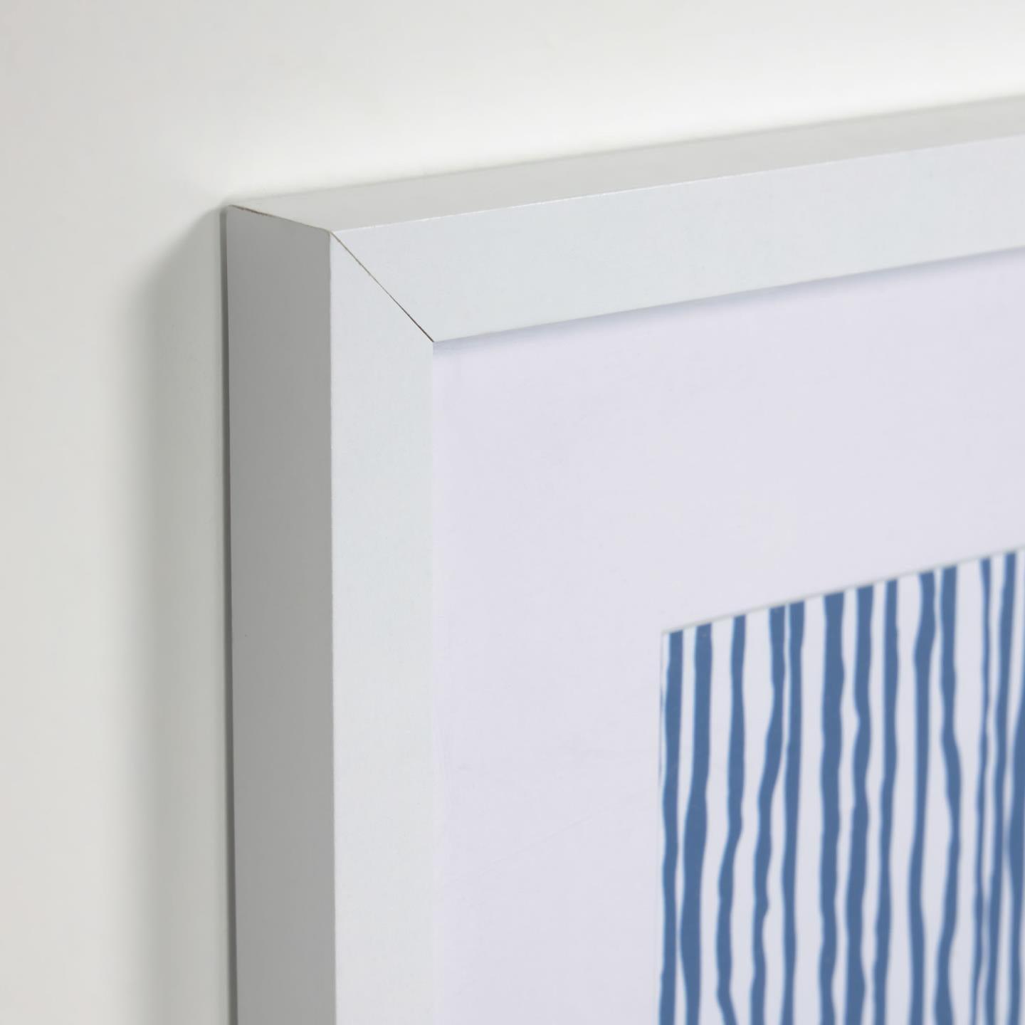 Blue Stripes Wood Picture Frame
