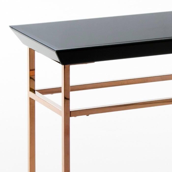 Bronze Iron Console W/Glass