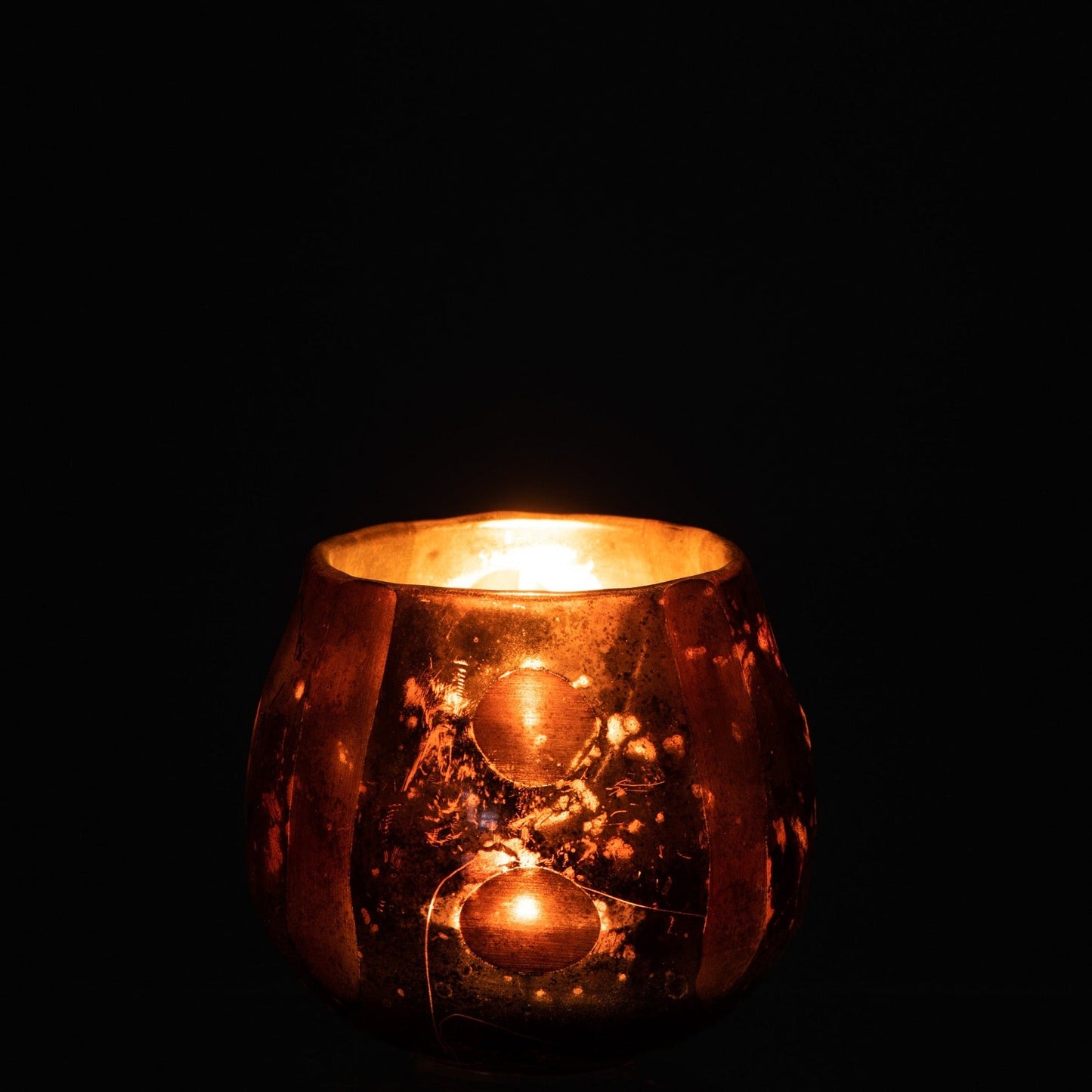 Brown Glass Tealight Holder