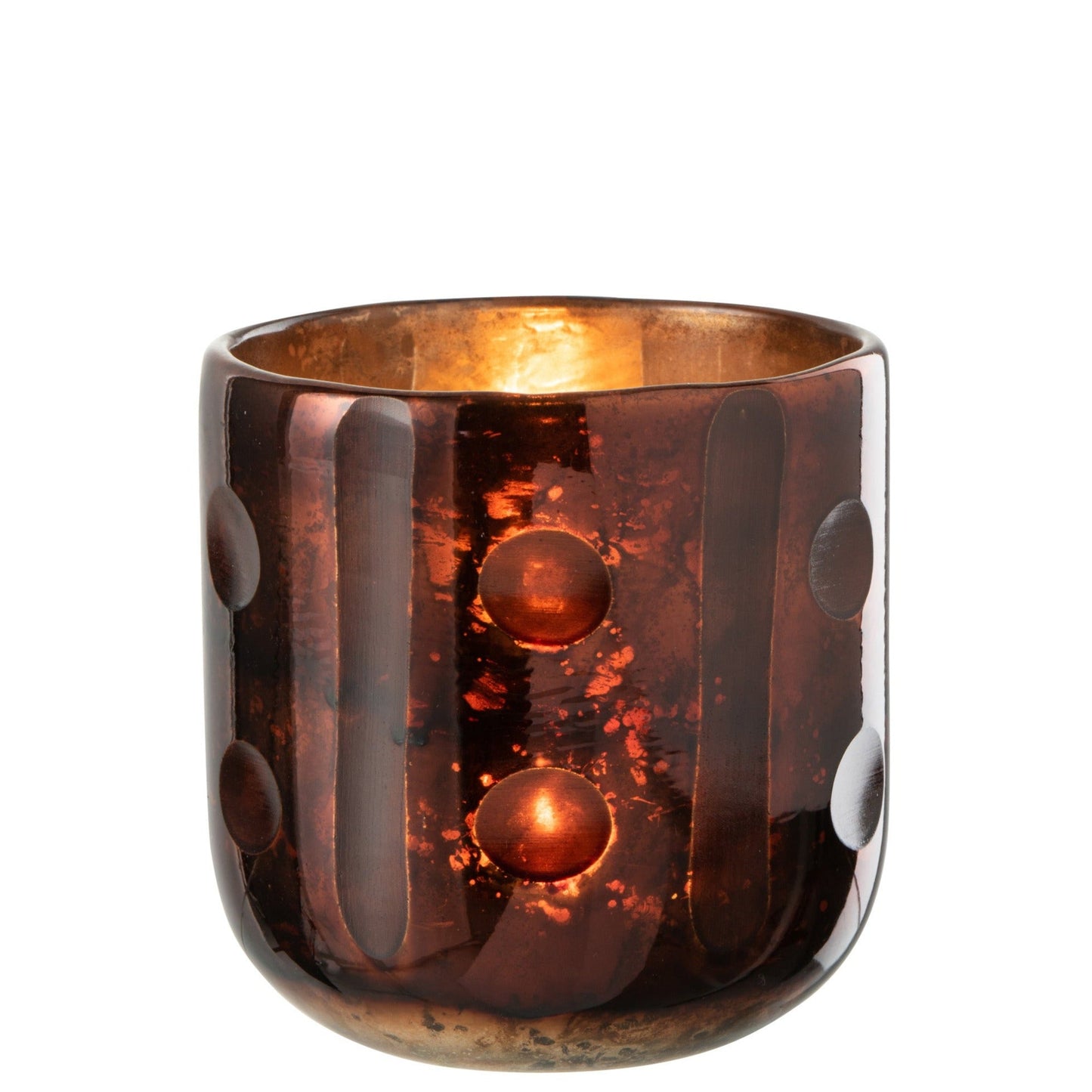 Brown Glass Tealight Holder