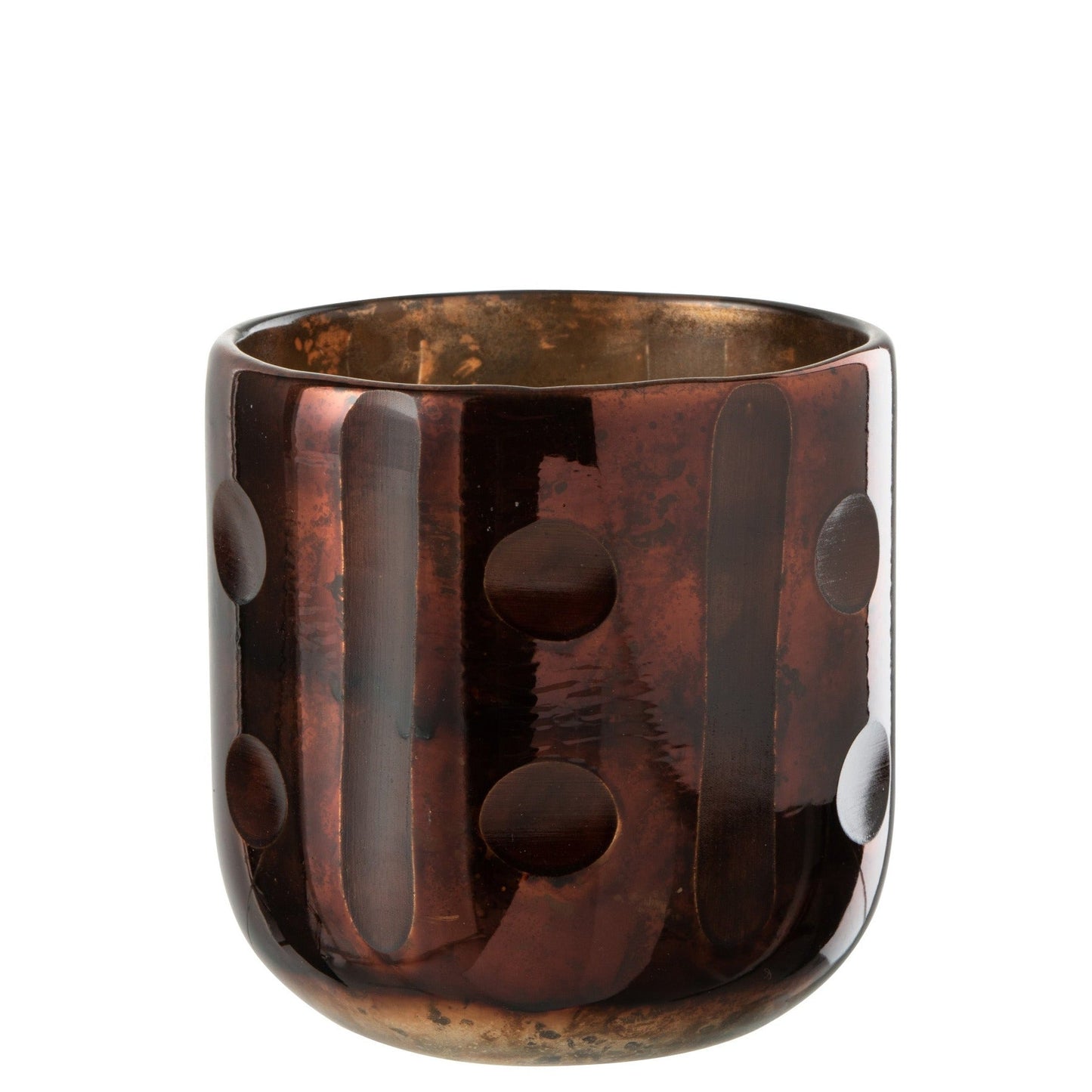 Brown Glass Tealight Holder