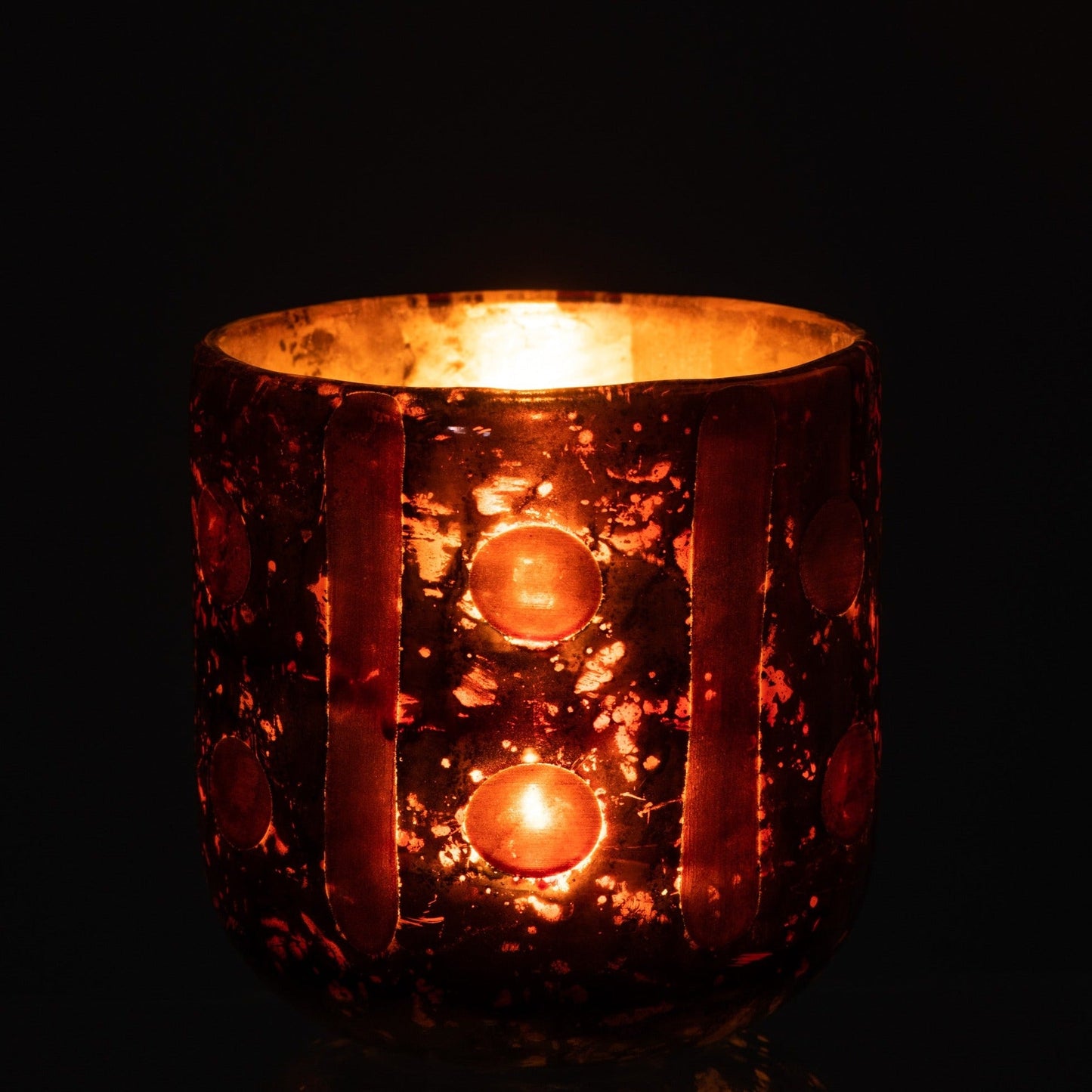 Brown Glass Tealight Holder