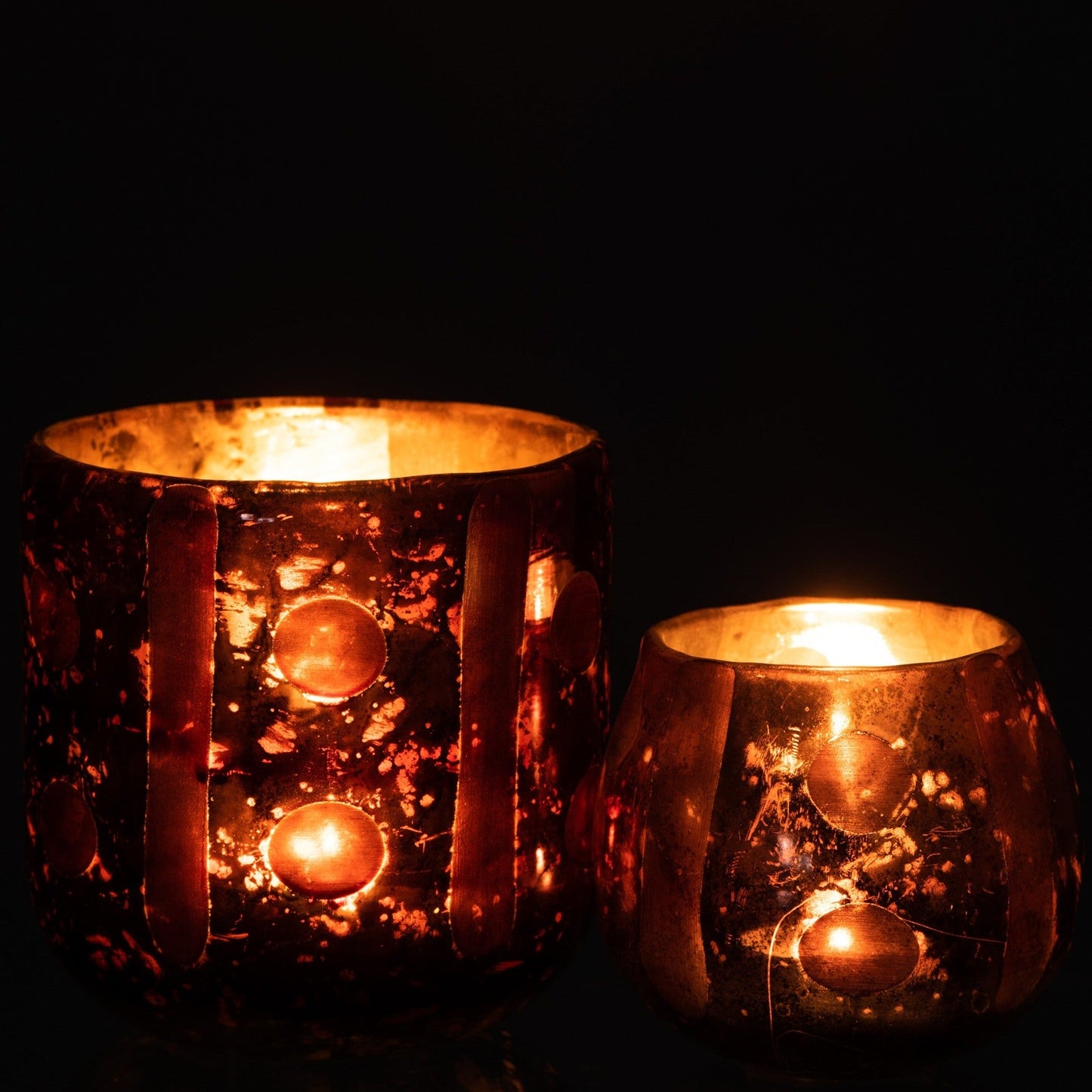 Brown Glass Tealight Holder