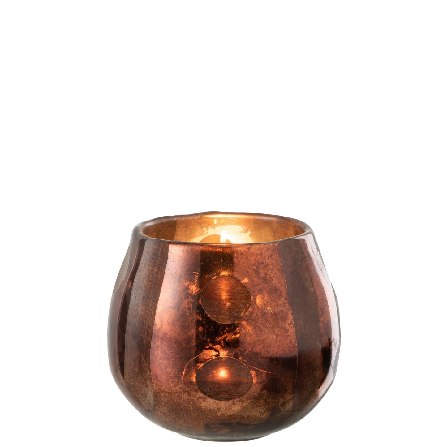 Brown Glass Tealight Holder