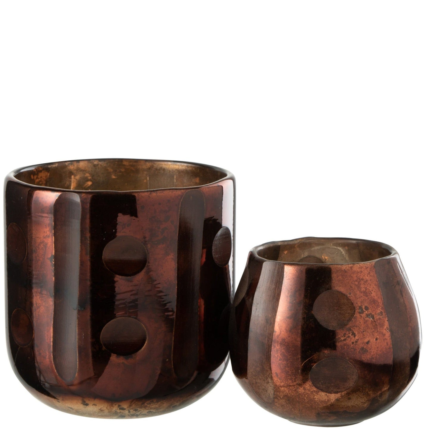 Brown Glass Tealight Holder