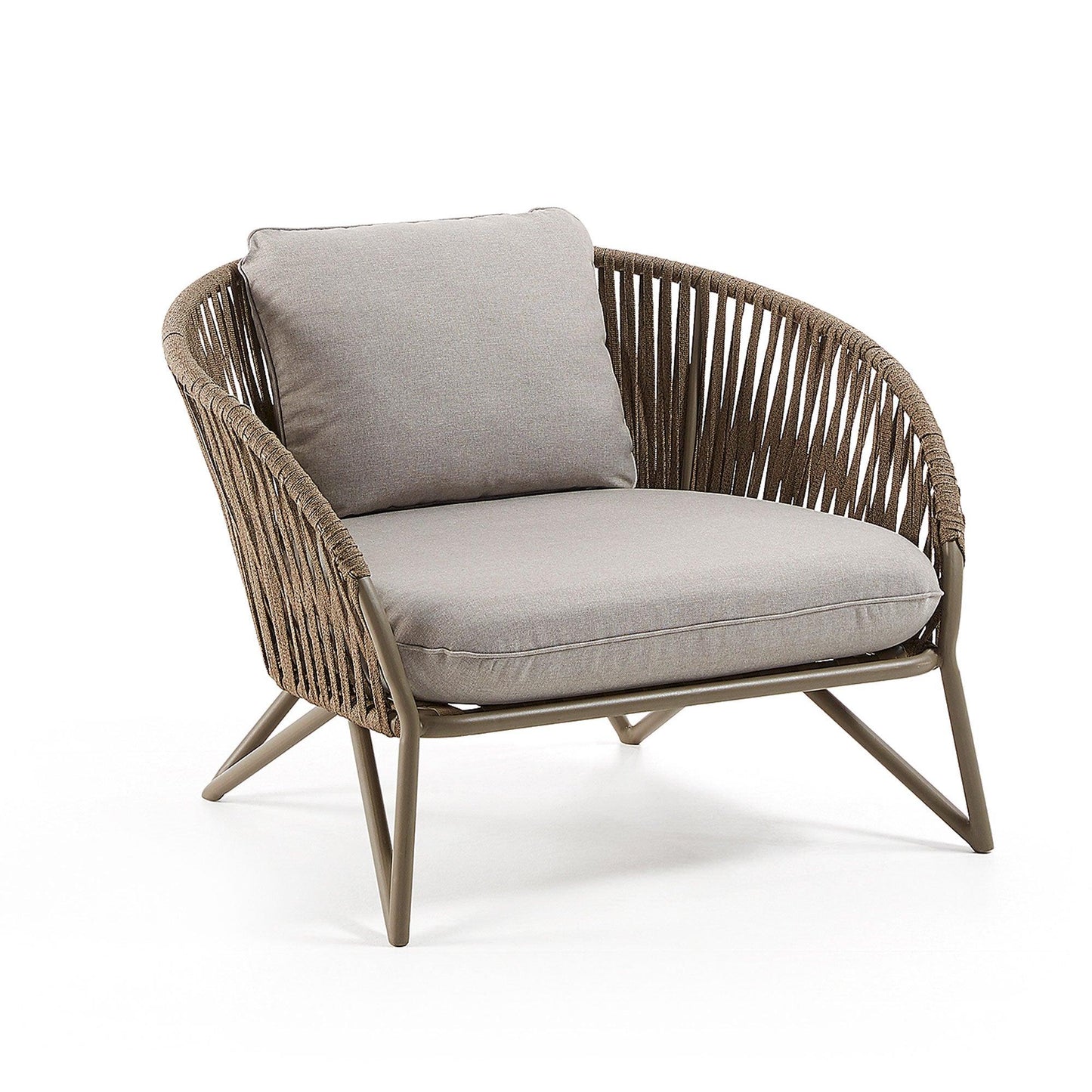 Brown Jute Armchair