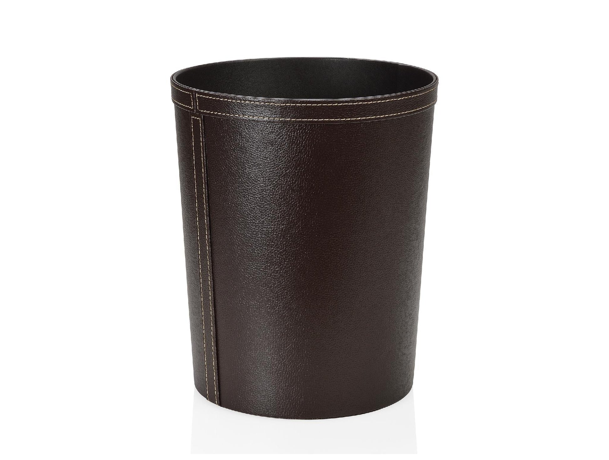 Brown Leather Wastepaper Basket