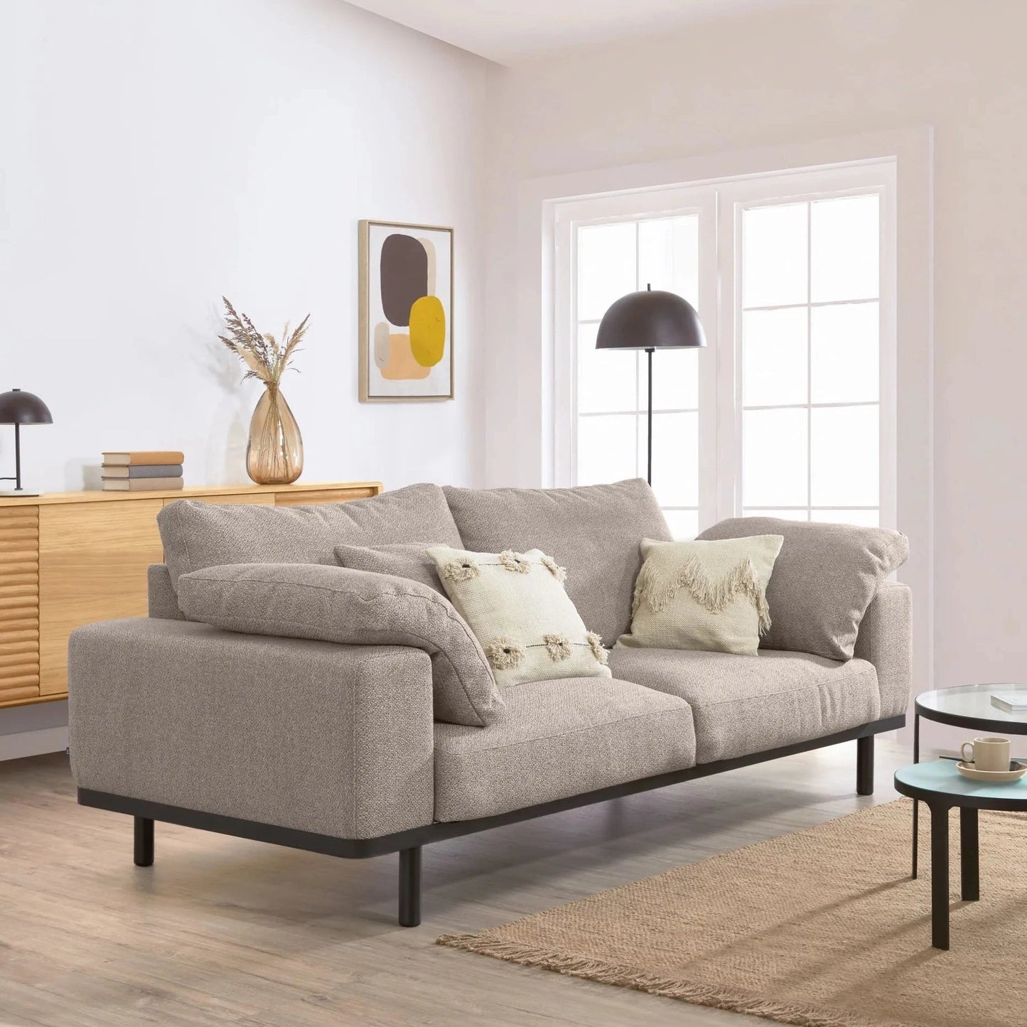 Brown Metal Floor Lamp