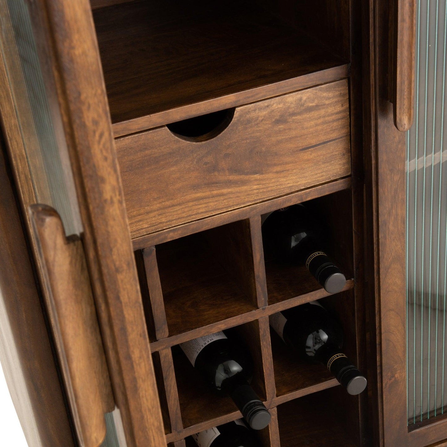 Brown Wood Bar Cabinet