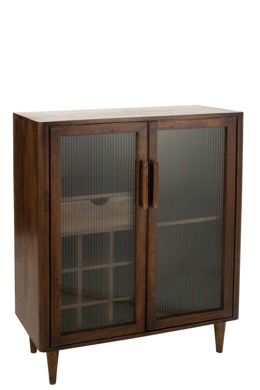 Brown Wood Bar Cabinet