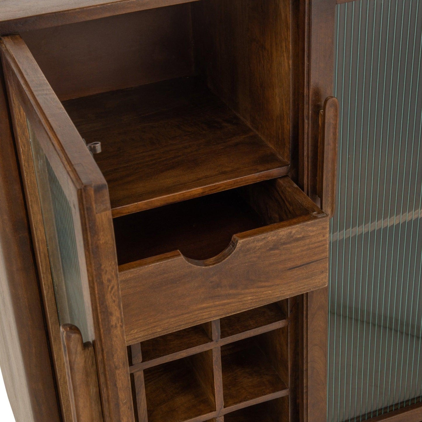 Brown Wood Bar Cabinet