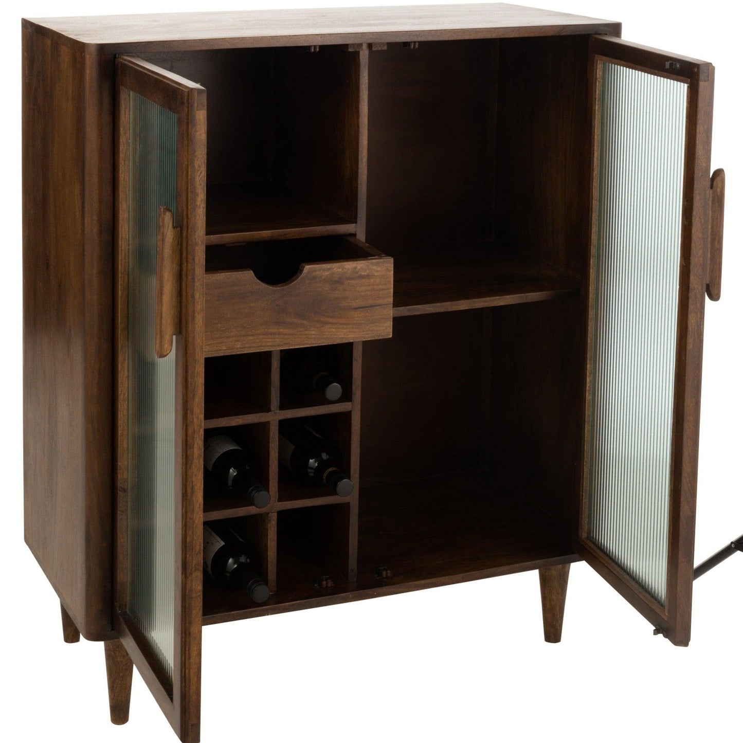 Brown Wood Bar Cabinet