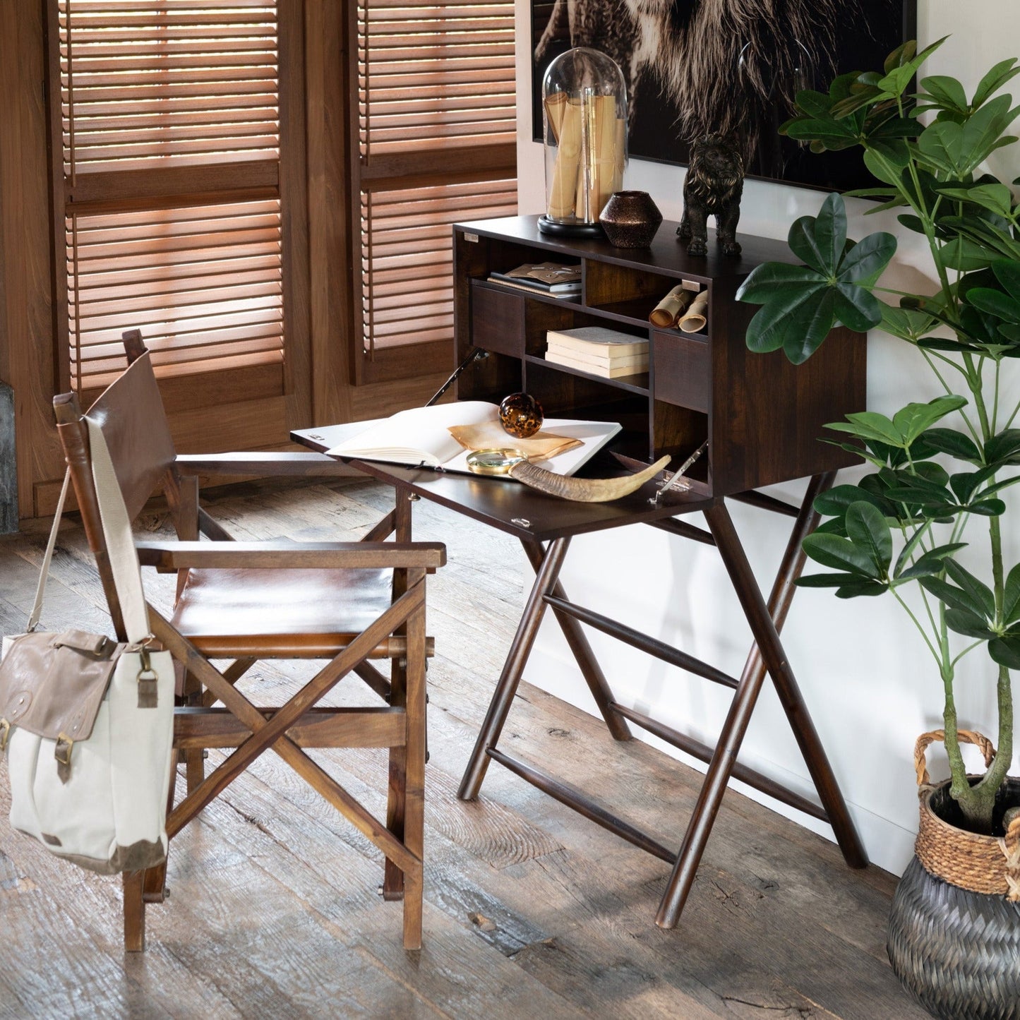 Brown Wood Desk