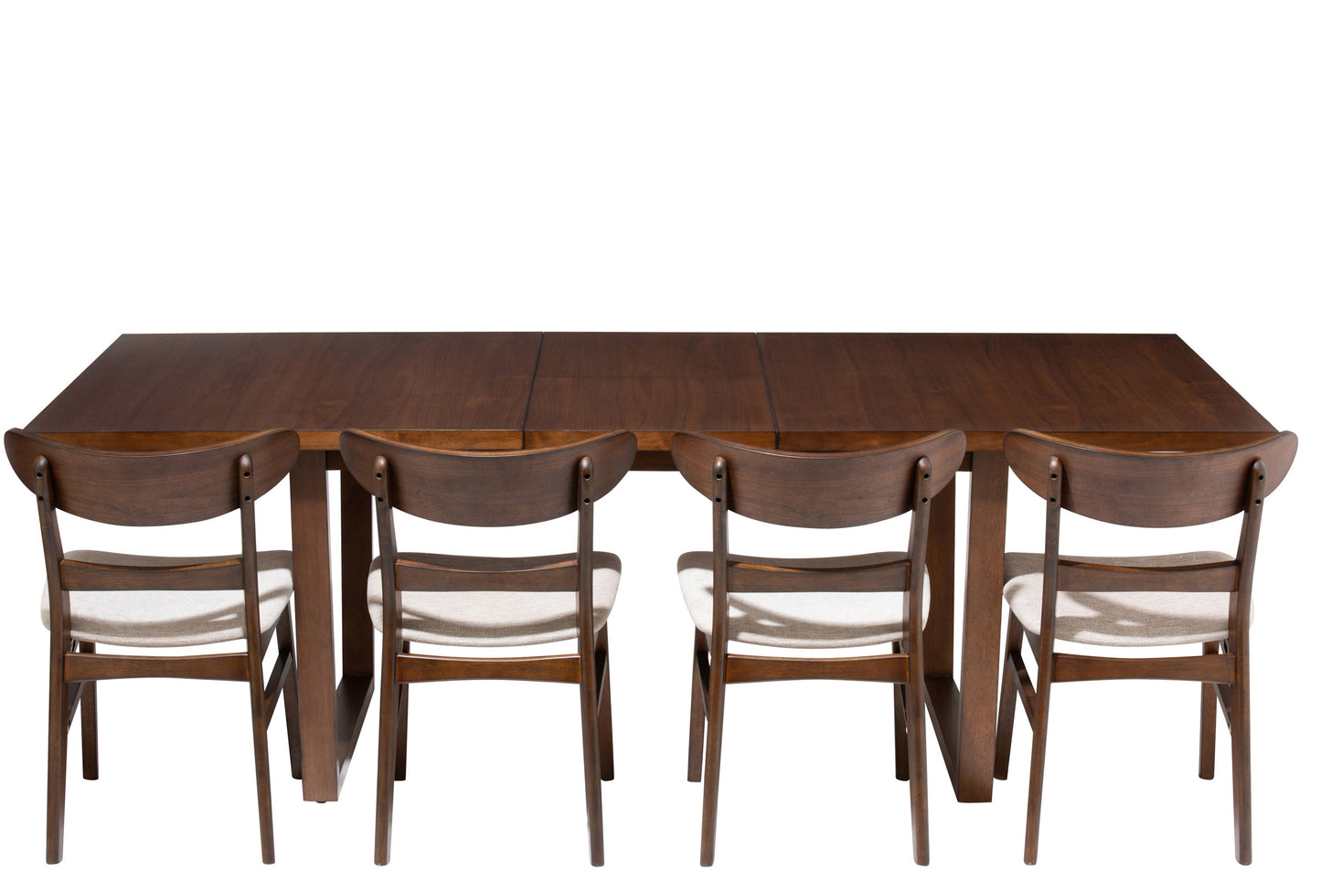 Brown Wood Extending Dining Table