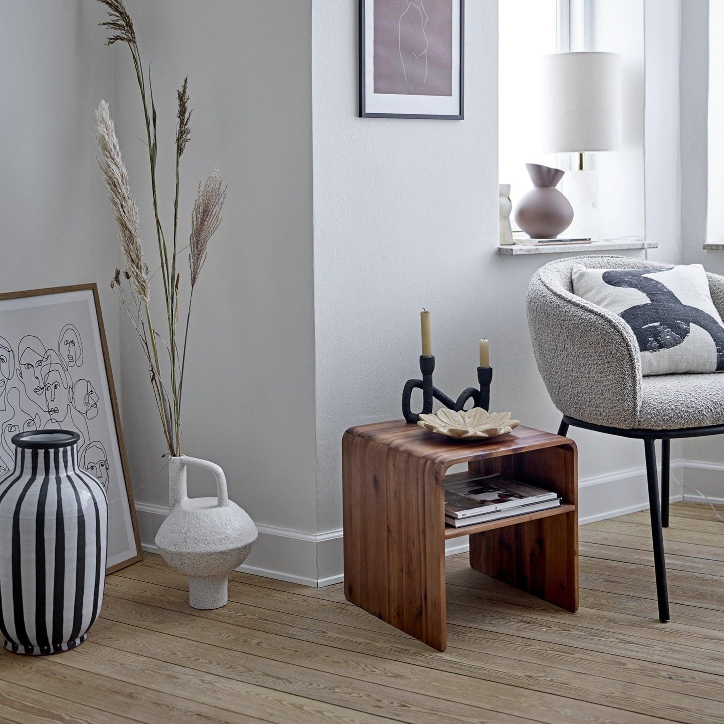 Brown Wood Side Table