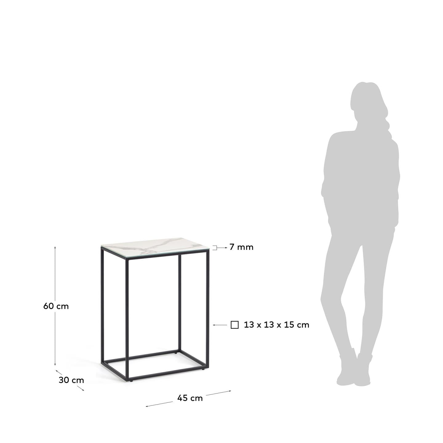 White Ceramic Side Table