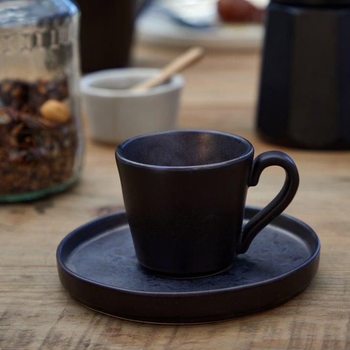 Ceramic Coffee Cup & Saucer Set (x6)