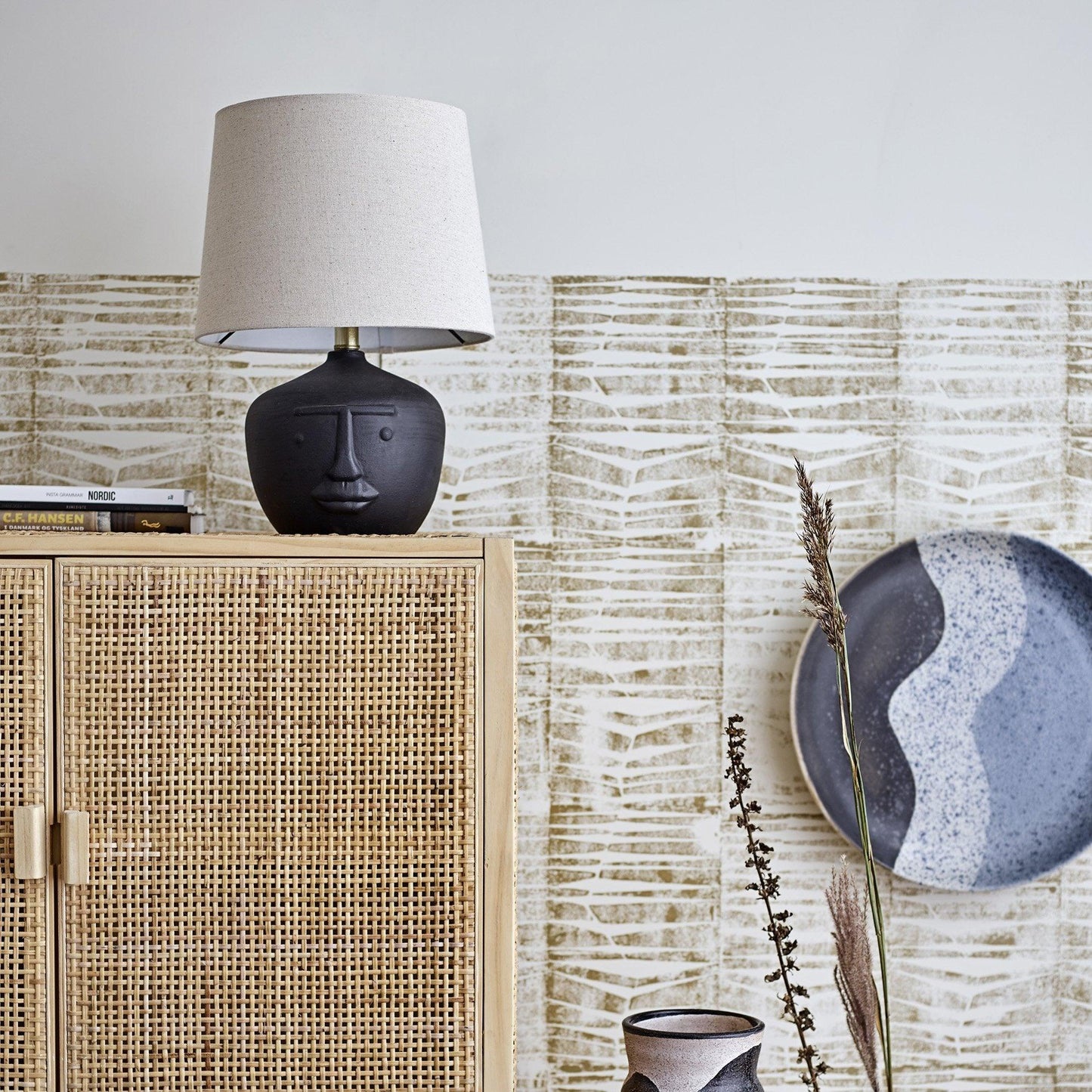 Ceramic Table Lamp W/ Lampshade