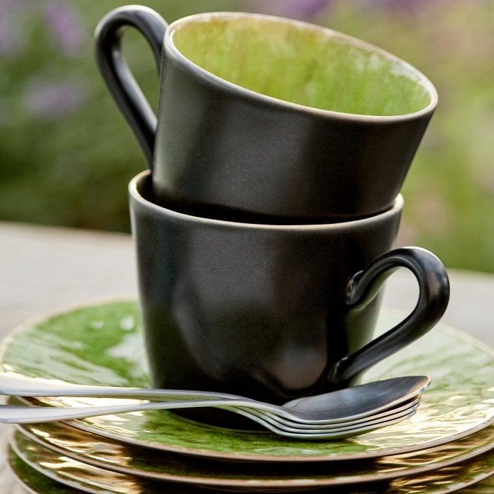 Ceramic Tea Cup & Saucer Set (x6)