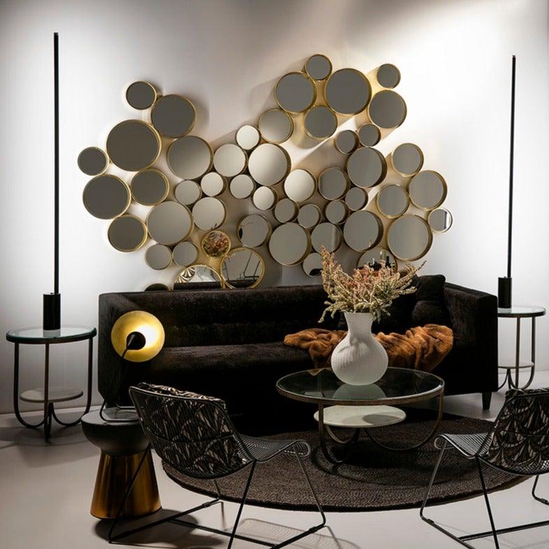 Circles Gold Metal Mirror