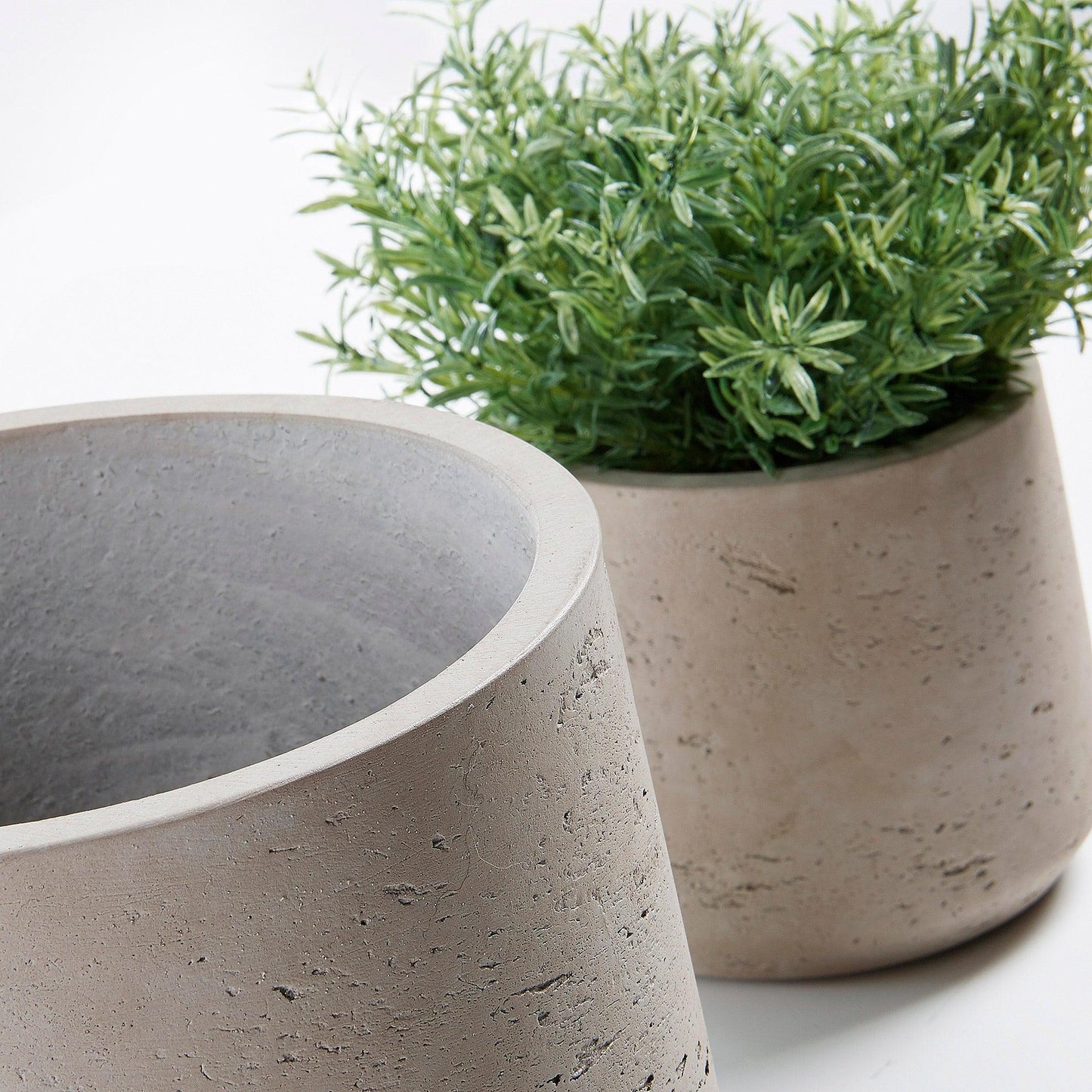 Concrete Flower Pot Set (x2)
