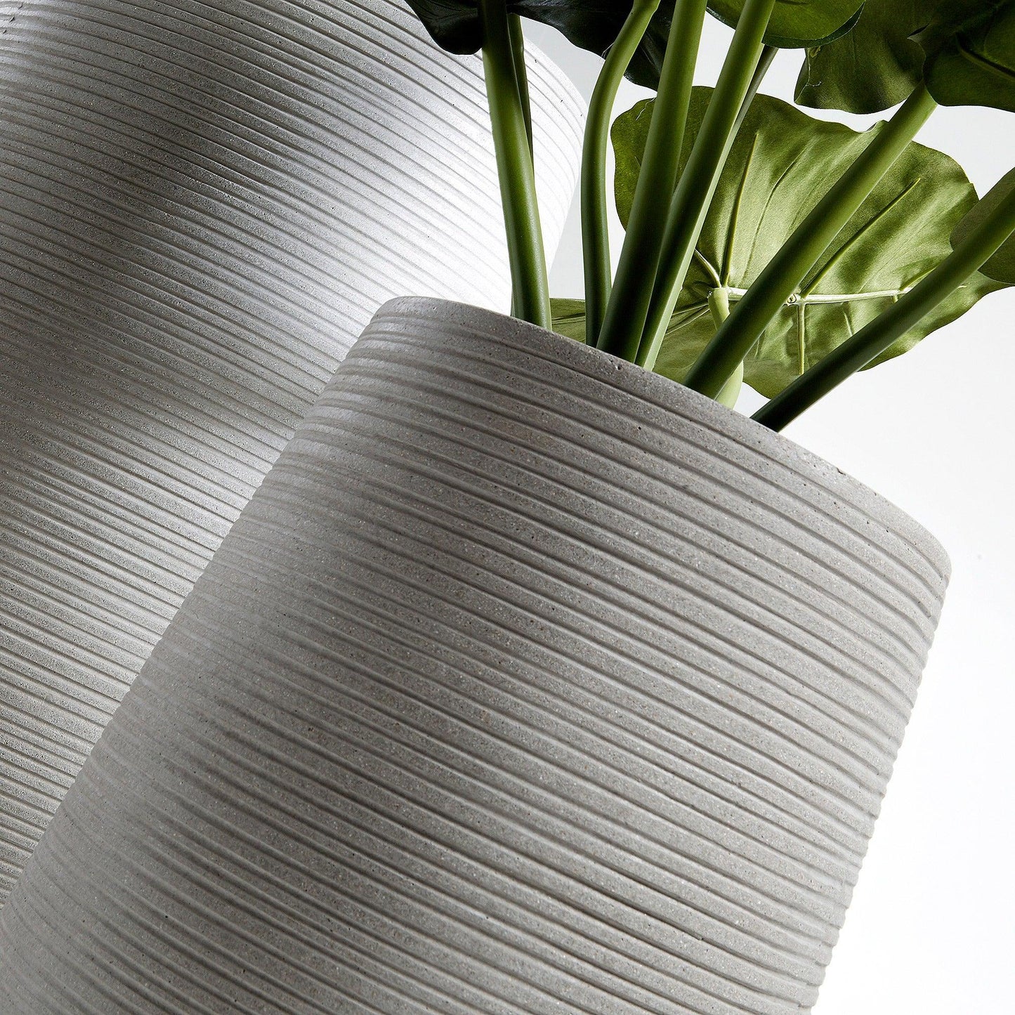 Concrete Flower Pot Set (x2)