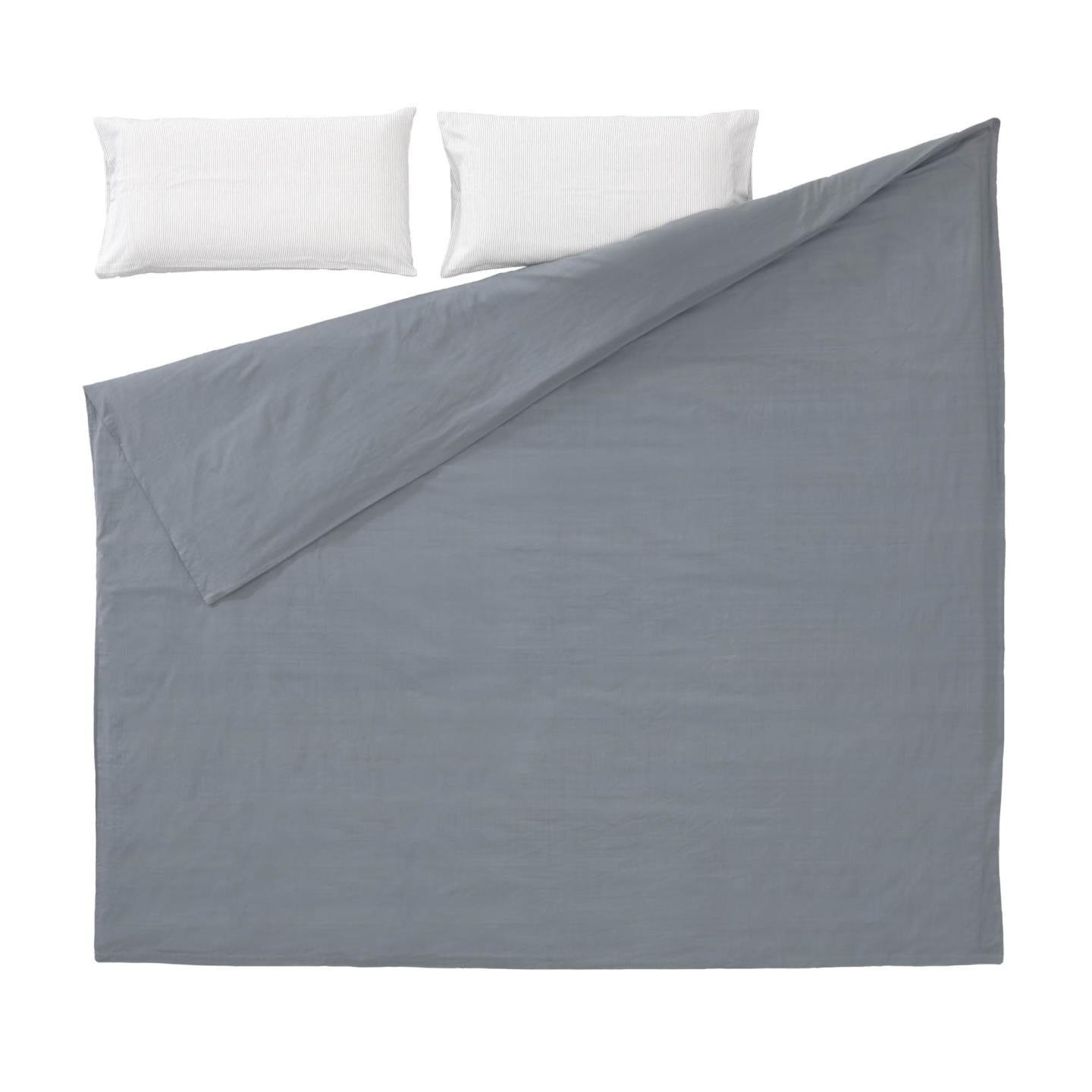 Cotton Duvet Cover W/ Fitted Sheet And Pillowcase