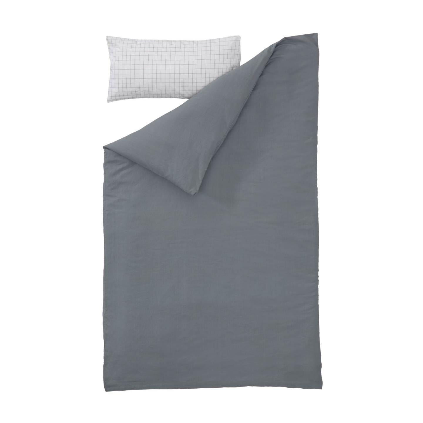 Cotton Duvet Cover W/ Fitted Sheet And Pillowcase